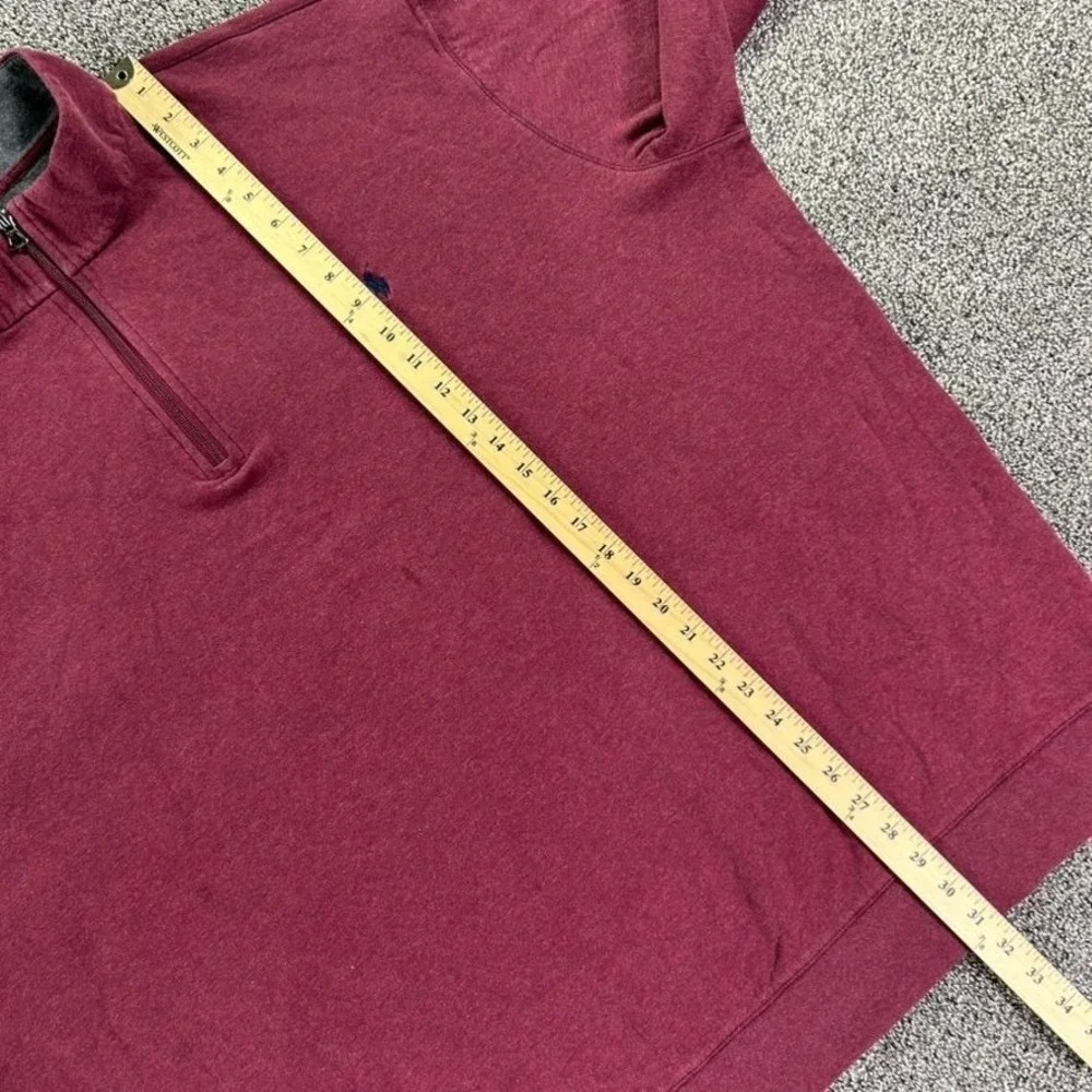 Polo Ralph Lauren Mens 3XL Tall Burgundy 1/4 Zip Pullover Sweatshirt Long Sleeve
